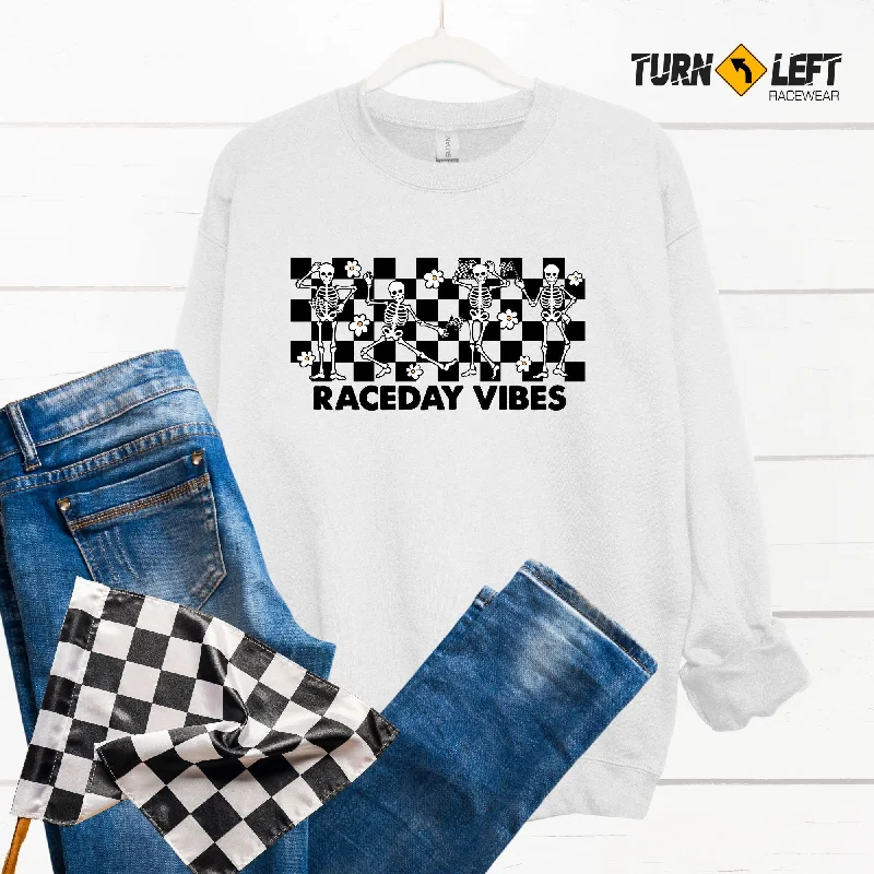 Raceday Vibes Dancing Skeleton Sweatshirt "LIMITED EDITION" Cotton Hoodie Fleece Lining Warmth