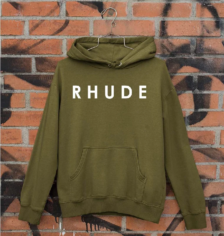 rhude Unisex Hoodie for Men/Women Hoodie with Hem Fringe Bohemian Relaxed