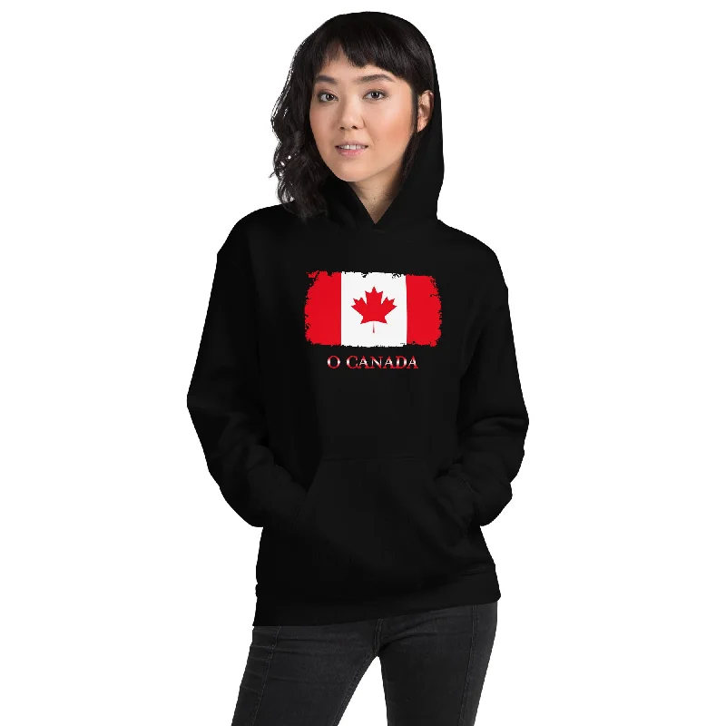 The Official Flag of Canada Maple Leaf  Unisex Hoodie Sweatshirt Hoodie with Pattern Geometric Abstract