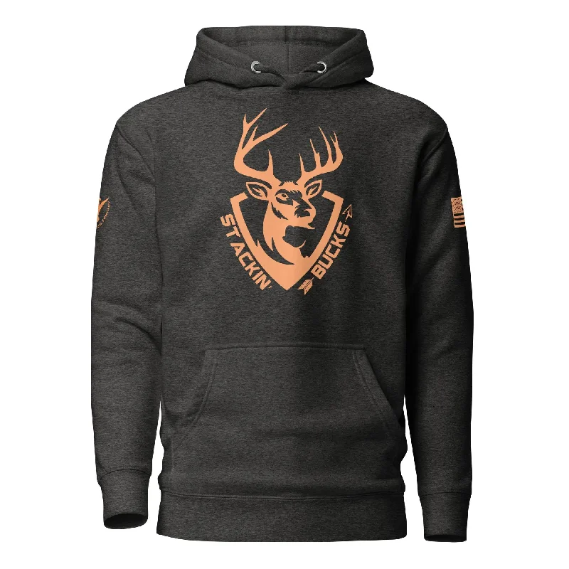 Wing Beat Waterfowl Stackin' Bucks Performance Hoodie Hoodie with Ribbed Neckline Snug Warm