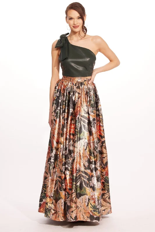 Anova Skirt – Glitter Bloom silk skirt luxurious