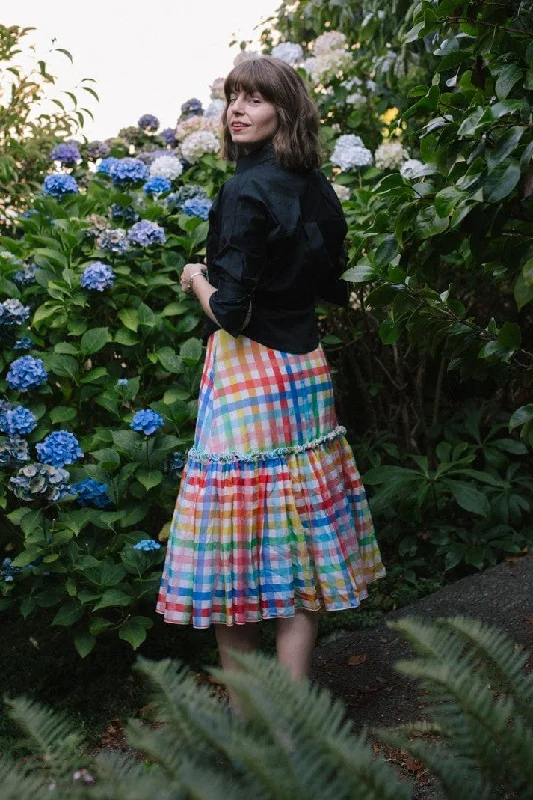 Fatima Skirt - Tuscana Plaid velvet skirt sumptuous