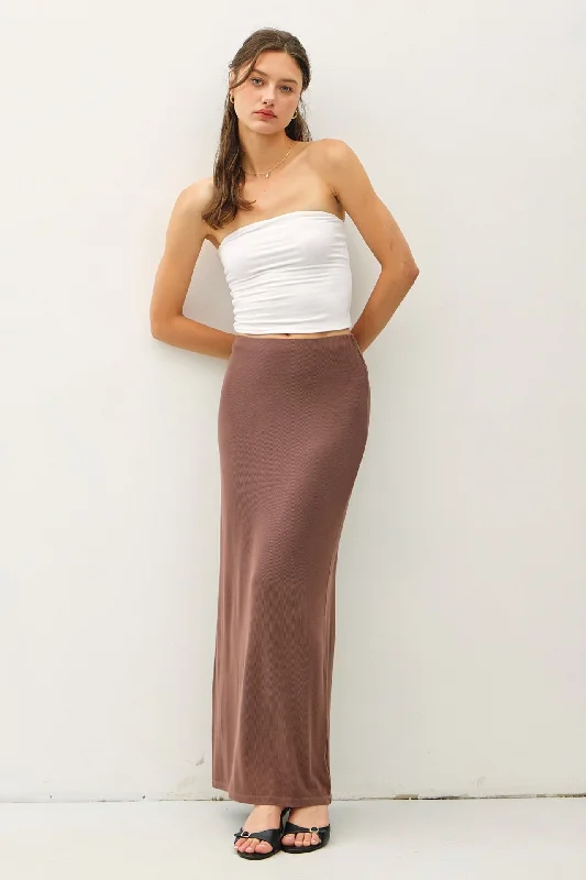 JERSEY KNIT MAXI SKIRT casual skirt length