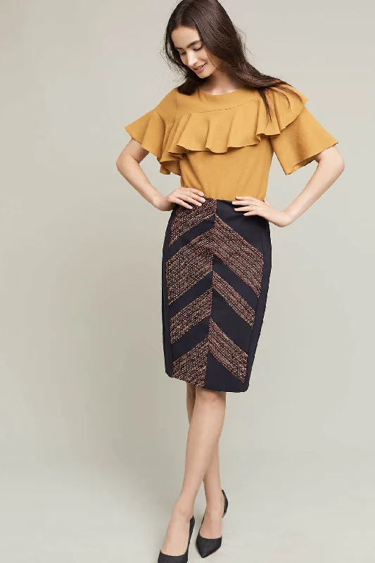 Western Pencil Skirt linen skirt airy