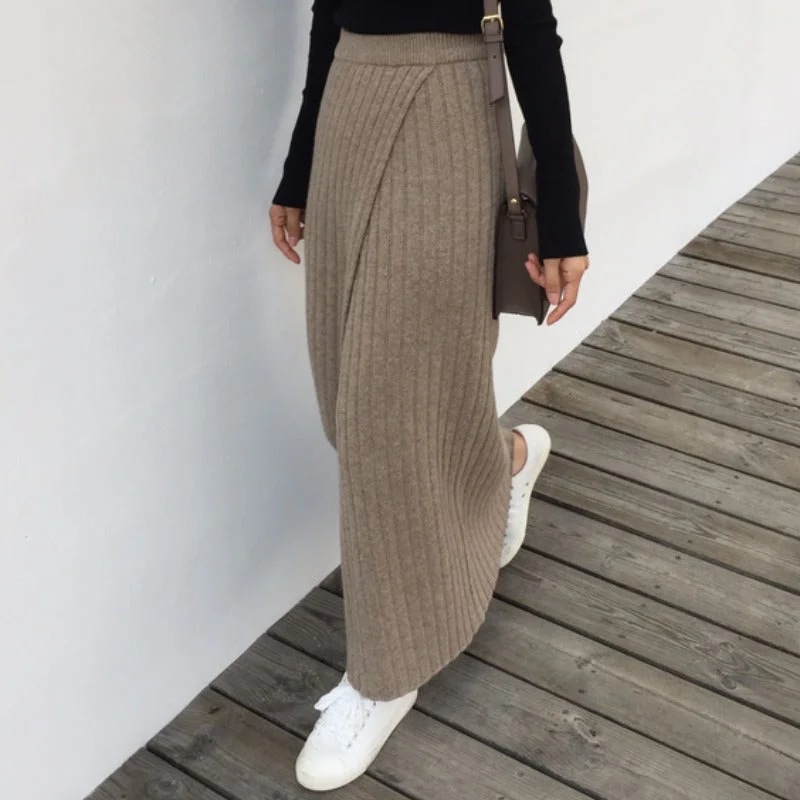 Clariss Knit Maxi Skirt midi skirt versatile