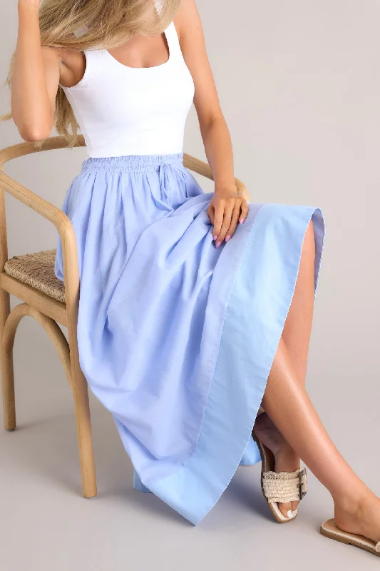 Through The Looking Glass Periwinkle Maxi Skirt lace skirt delicate