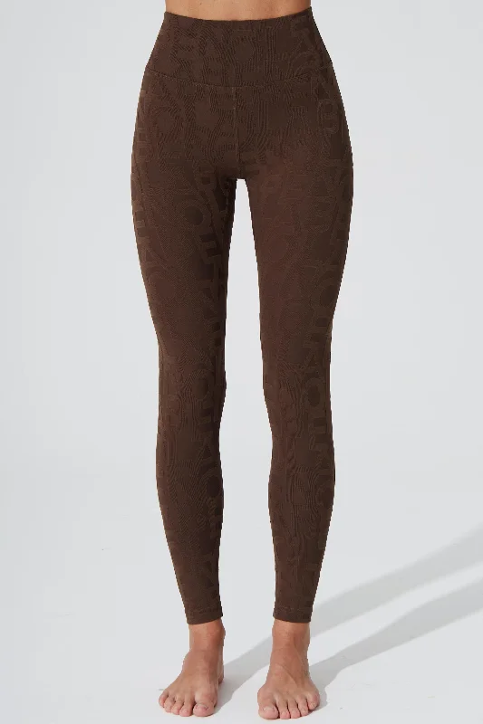 Classic Déese Fleur Legging 3D - Chocolate Stylish High-Waisted Leggings