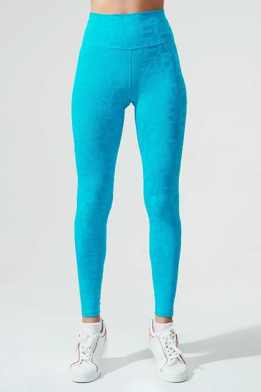 Classic Déese Fleur Legging 3D - Dazzle Blue Elegant Black Leggings