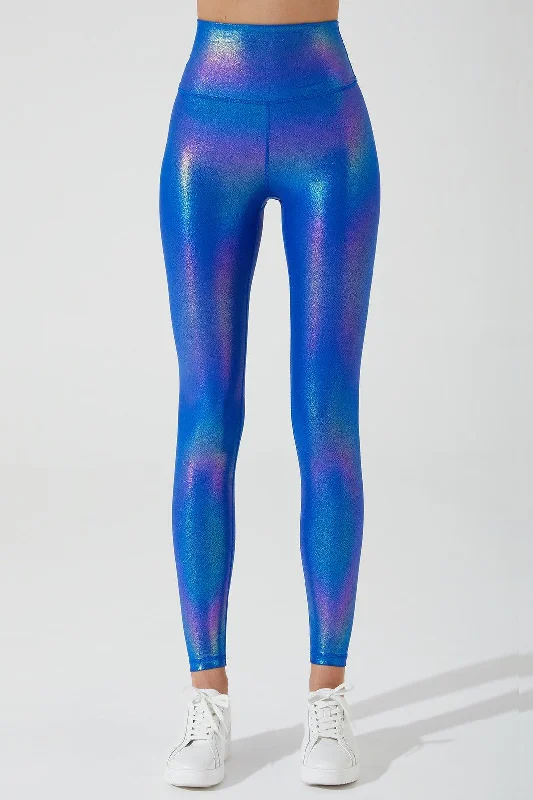 Iridescent Legging - Magnetic Blue Fashionable Seamless Leggings