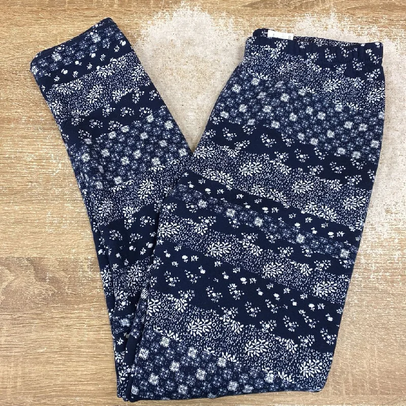 Just Cozy - Women's Patterned Fleece Leggings - MSRP $40: Navy/White-women-XL+ Stylish Capri Leggings