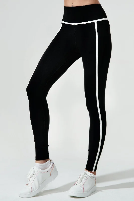 Ludic Legging - Jet Black Trendy Cut-Out Activewear Leggings