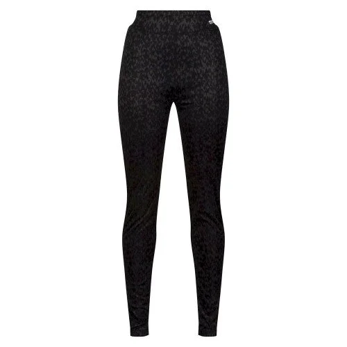 Regatta Womens/Ladies Bampton Printed Leggings Trendy Black Mesh Leggings