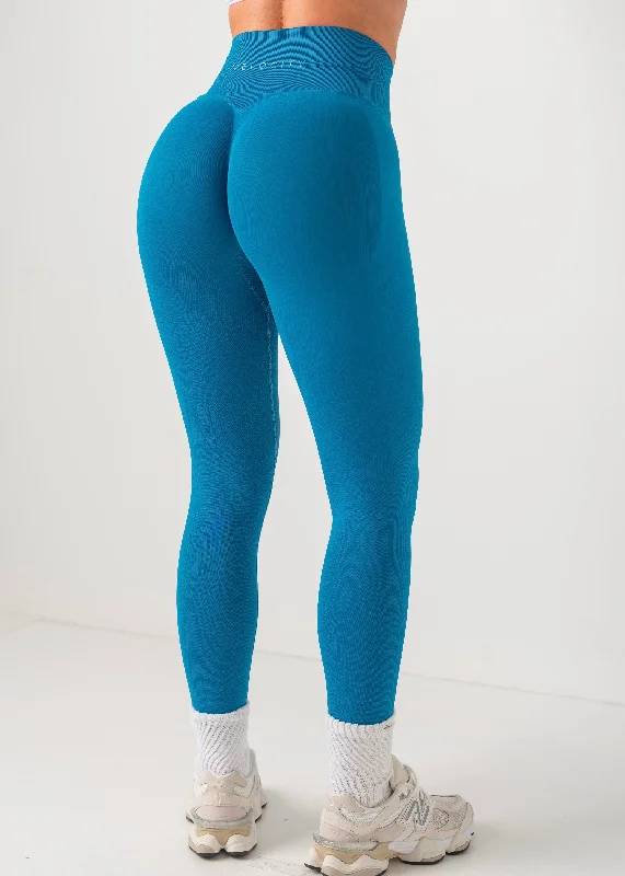 ULTIMATE SEAMLESS SCRUNCH LEGGINGS MINI - AQUA Fashionable Seamless Leggings