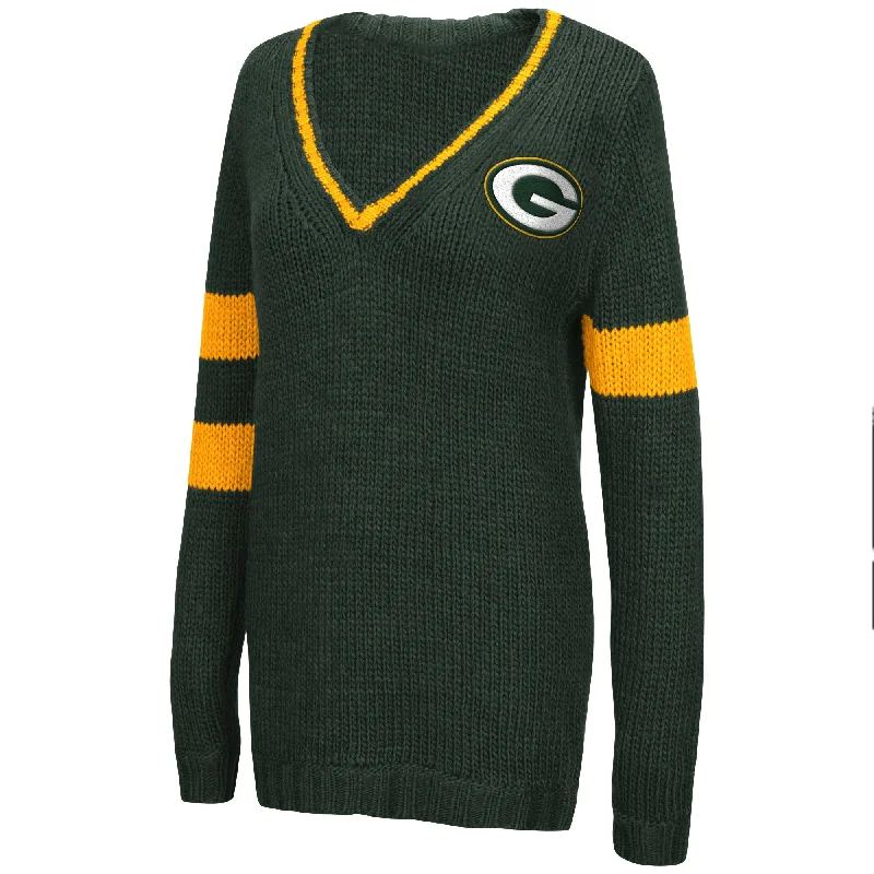 Green Bay Packers Heritage Women's Varsity Sweater Graphic Sweater Embroidered Appliqued