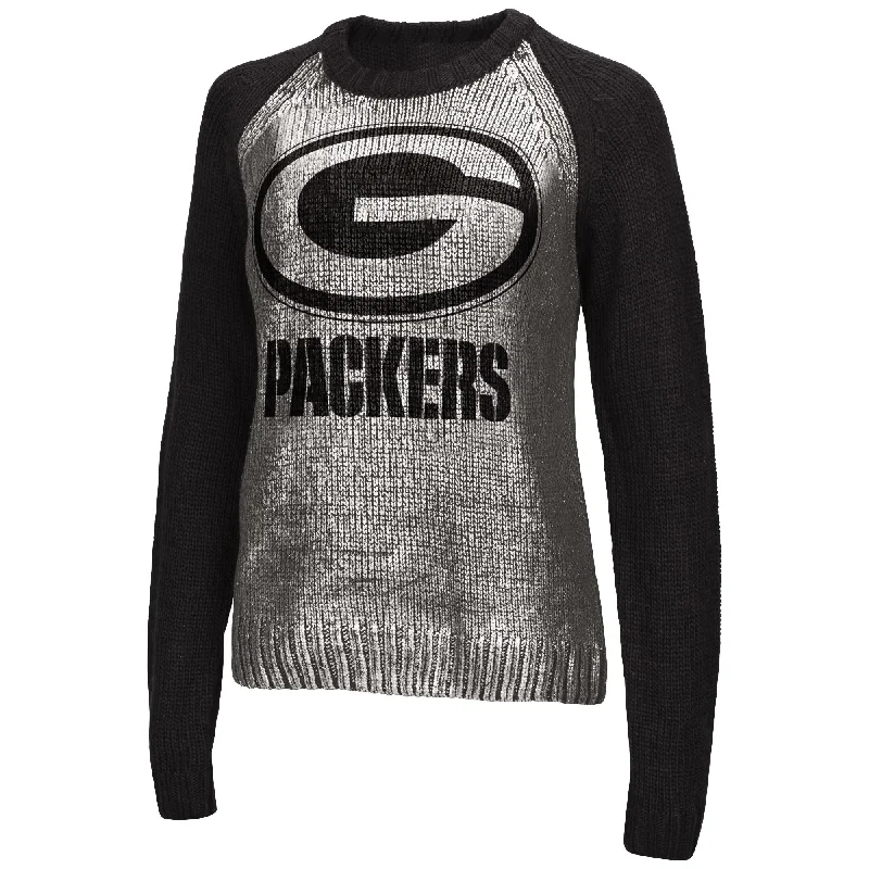 Green Bay Packers Women's Shine-On Sweater Boxy Sweater Fitted Sweater A-Line