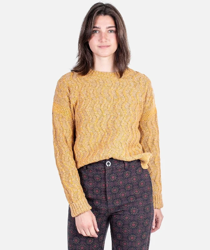 Jules Sweater - Mustard Elasticated Padded Insulated