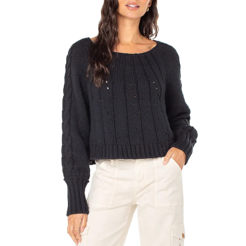 Roxy Women's Day Dream Boat Neck Sweater Terry Terry Cloth Terry Knit