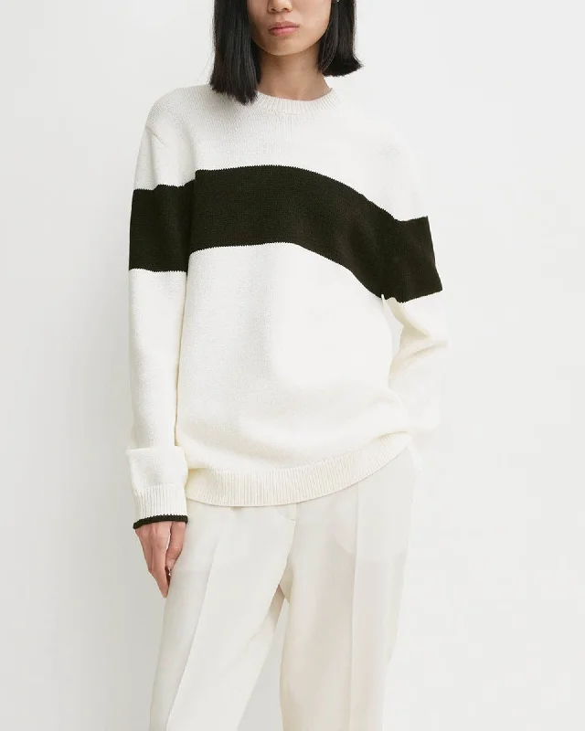 Stripe Sweater Print Jacquard Patchwork