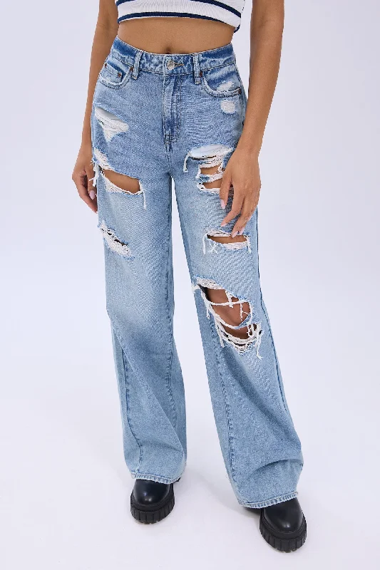 Super High Rise Flowfinity Wide Leg Jeans Chic Cropped Jeans