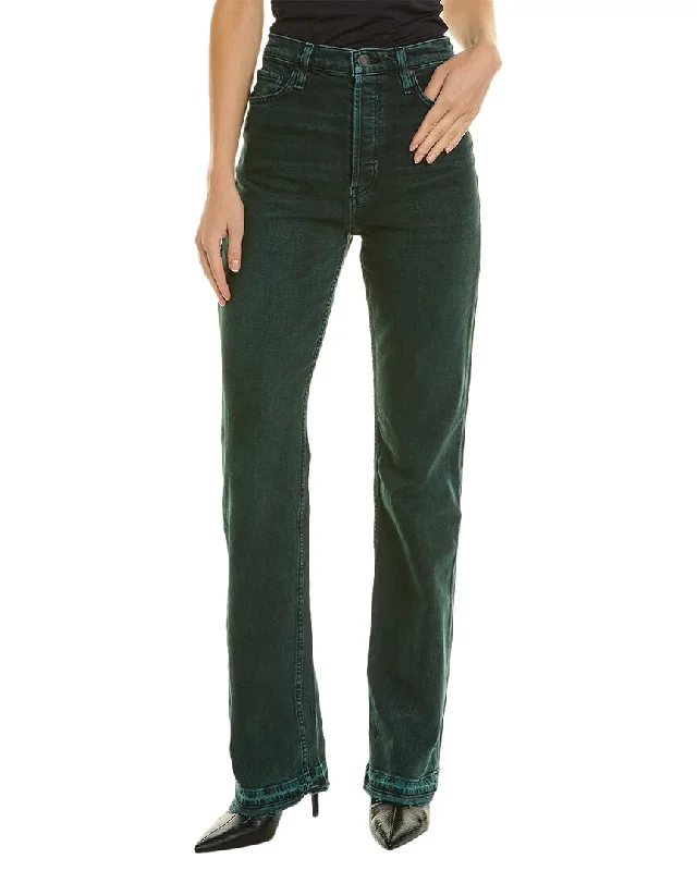 Hudson Jeans Faye Overdye Scarab Ultra High-Rise Bootcut Jean Casual Loose Fit Jeans