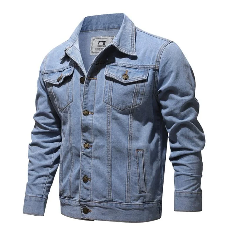 Men's Denim Jeans Jacket Stylish Cargo Style Jeans