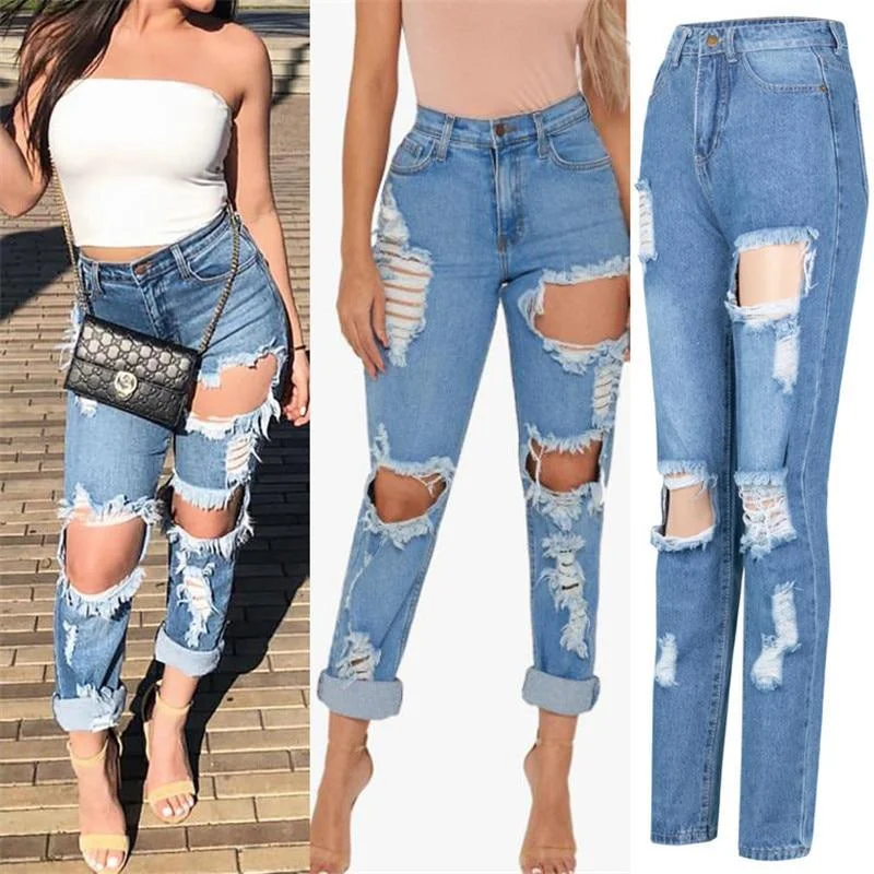 High Waist Jeans Pants For Women Stylish High-Waist Jeans