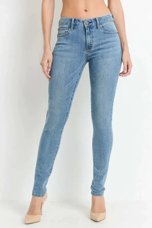 JUST USA Mid-Rise Skinny Jeans Casual Skinny Fit Jeans