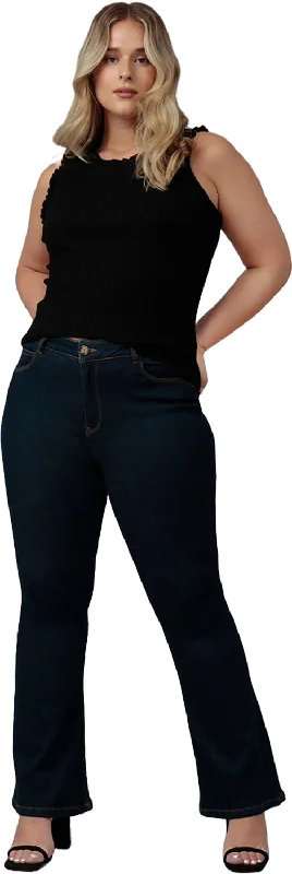 Alice High Rise Flare Jeans - Women's|-|Jean évasé à taille haute Alice - Femme Fashionable Raw Hemmed Jeans