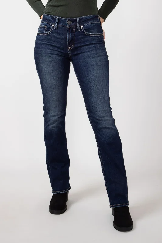 Silver Jeans Mid Rise Suki Slim Bootcut Jeans for Women | L93616CVS421 Stylish Relaxed Fit Skinny Jeans