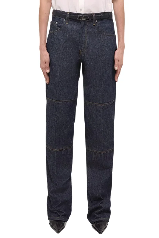 Zip Carpenter Jeans Elegant Skinny Leg Jeans